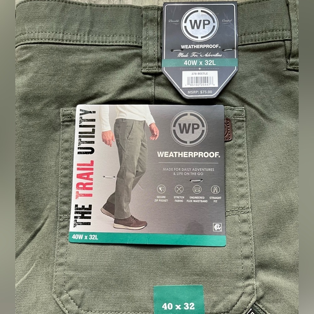 NWT Weatherproof Mens The Trail Utility Pants